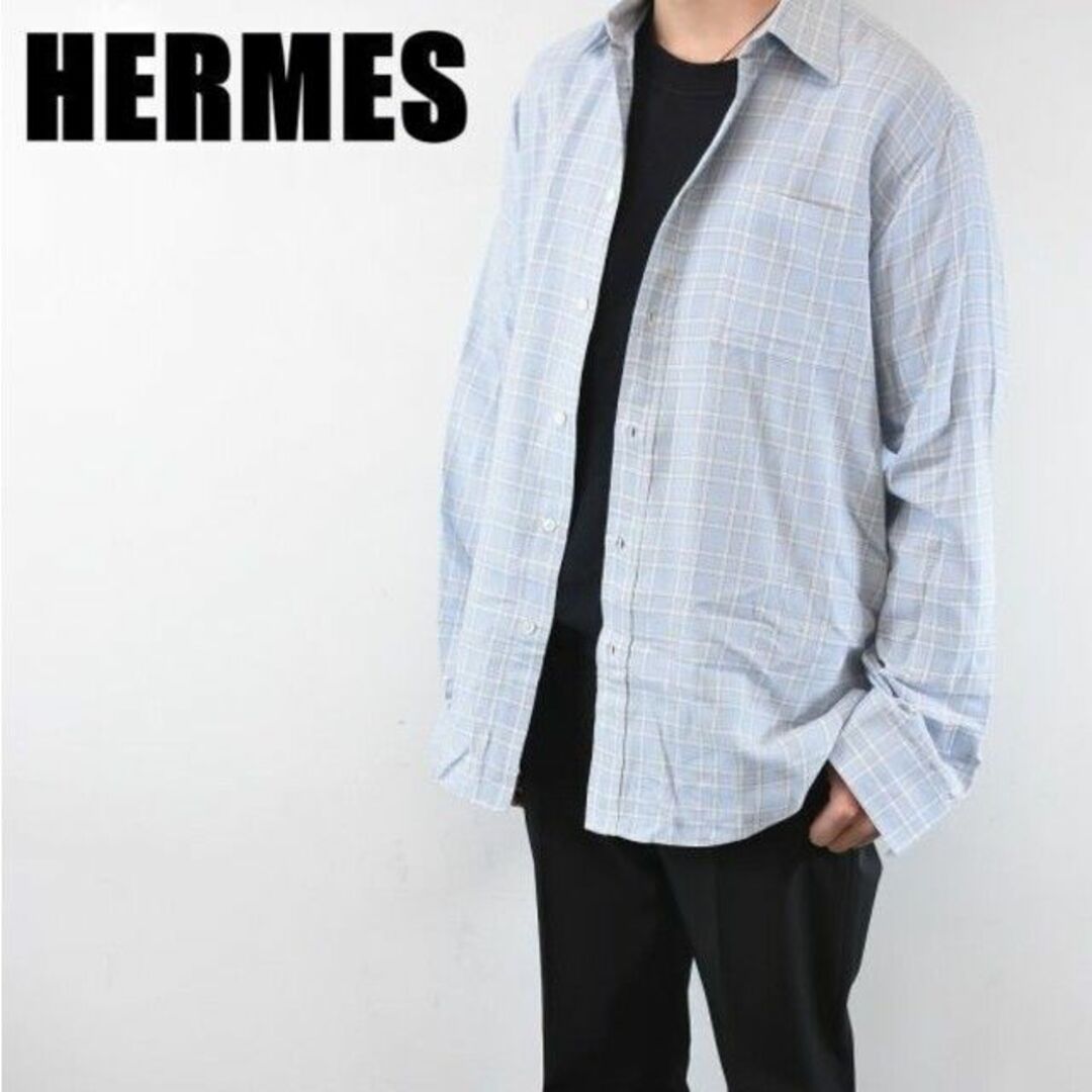 MN BO0017 フランス製 HERMES エルメス メンズ 長袖 シャツ