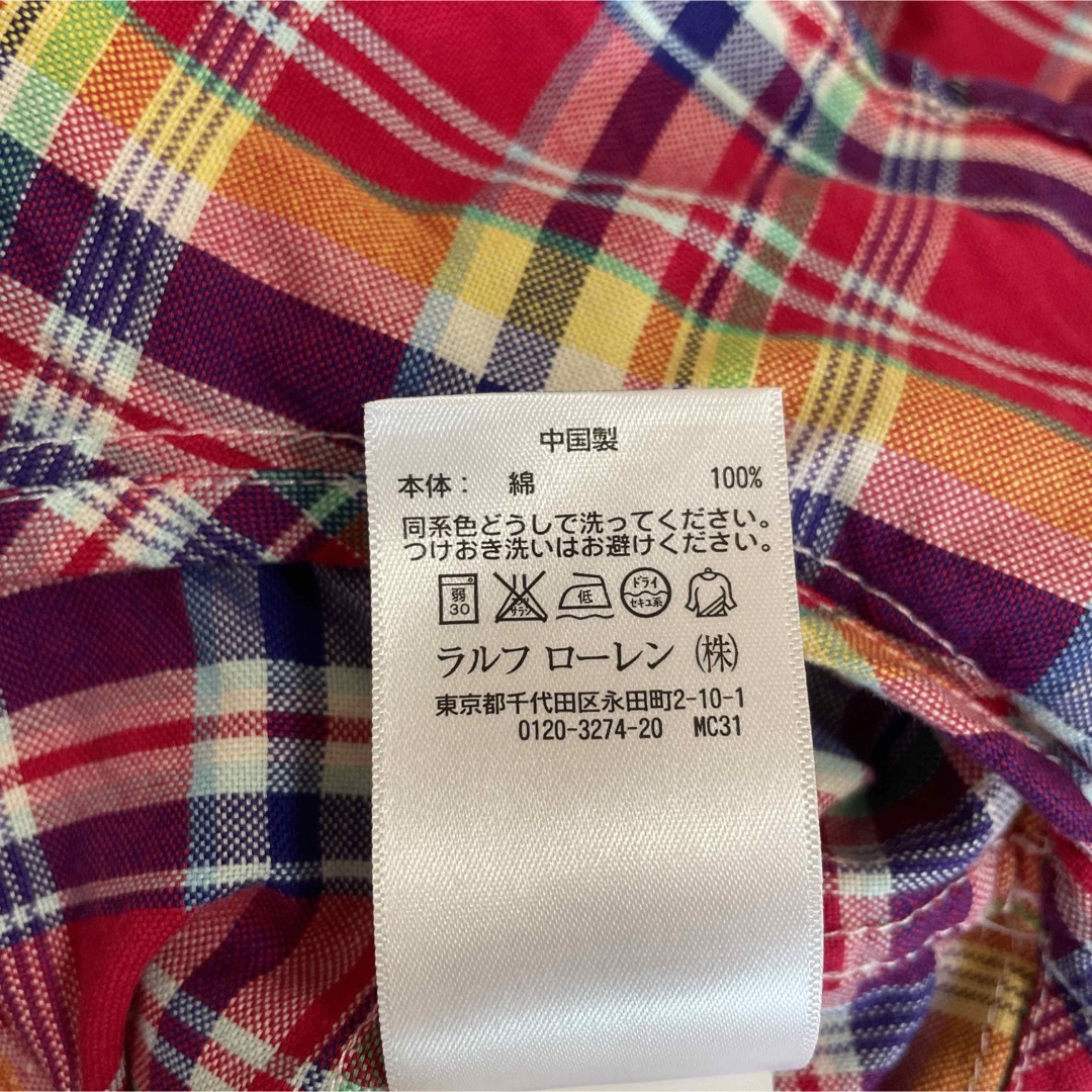 Ralph Lauren(ラルフローレン)のラルフローレン　チェックブラウス　赤　レッド　ブランド　90 95 100 キッズ/ベビー/マタニティのキッズ服女の子用(90cm~)(ブラウス)の商品写真