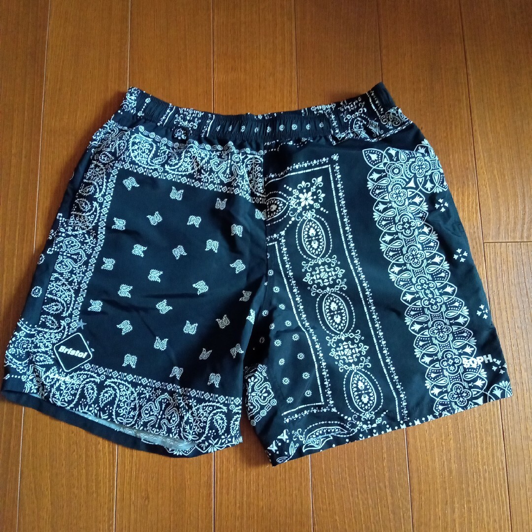 BLACKBANDANAサイズFCRB 21ss NYLON EASY SHORTS ブラックBANDANA