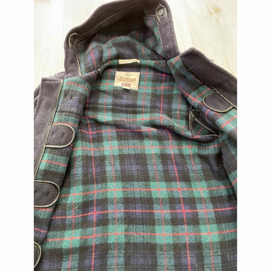 Gloverall(グローバーオール)のグローバーオール　ダッフルコート　チェック　ウール　ヴィンテージ　紺　 メンズのジャケット/アウター(ダッフルコート)の商品写真