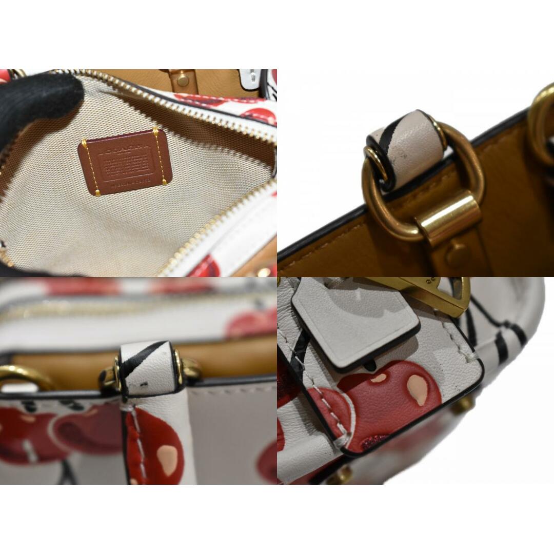 COACH(コーチ)の【中古品】COACH
ローグ17ウィズ チェリープリント CB652 アイボリー系×レッド系 レザー ハンドバッグ　ショルダーバッグ　2WAYバッグ　チェリー　さくらんぼ　レディース　かわいい【中古】松山久万ノ台店 レディースのバッグ(その他)の商品写真