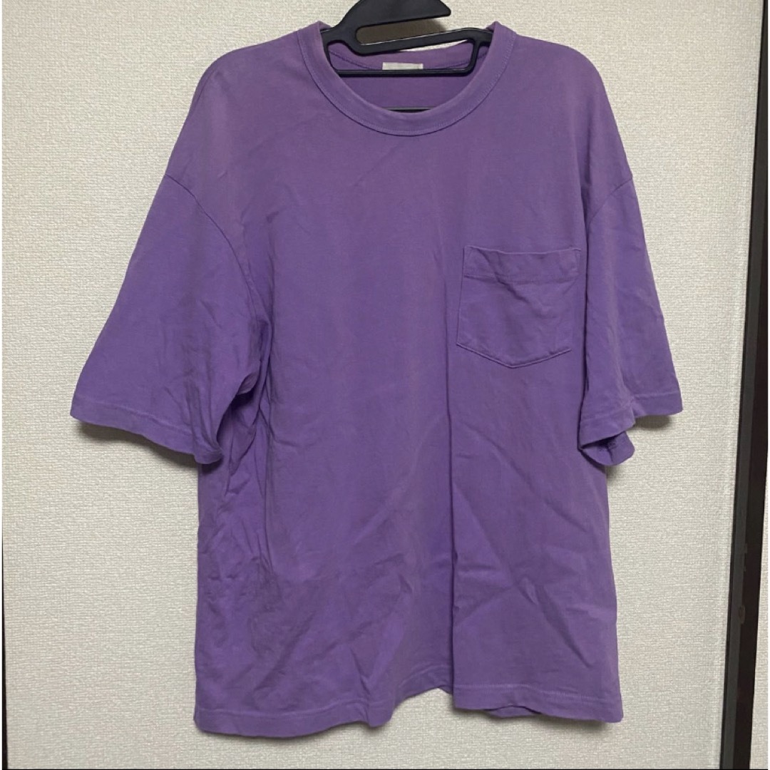 ポケット　Tシャツ　ジーユー　GU トップス　メンズ　　Lサイズ  パープル メンズのトップス(Tシャツ/カットソー(半袖/袖なし))の商品写真