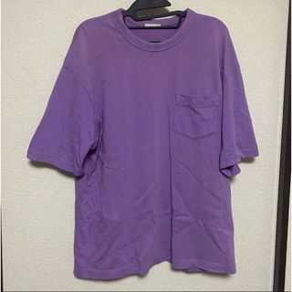 ポケット　Tシャツ　ジーユー　GU トップス　メンズ　　Lサイズ  パープル(Tシャツ/カットソー(半袖/袖なし))