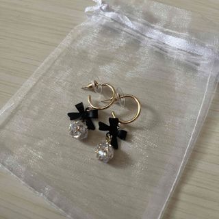 リボンピアス 袋付(ピアス)