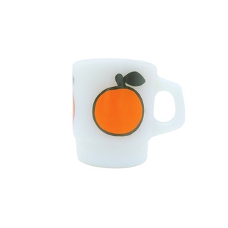 Fire-King Vintage 60s ORANGE MUG WHITE