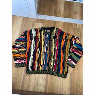 希少 黒入荷! COOGI クージー 3Dニット コットン メンズL コットン