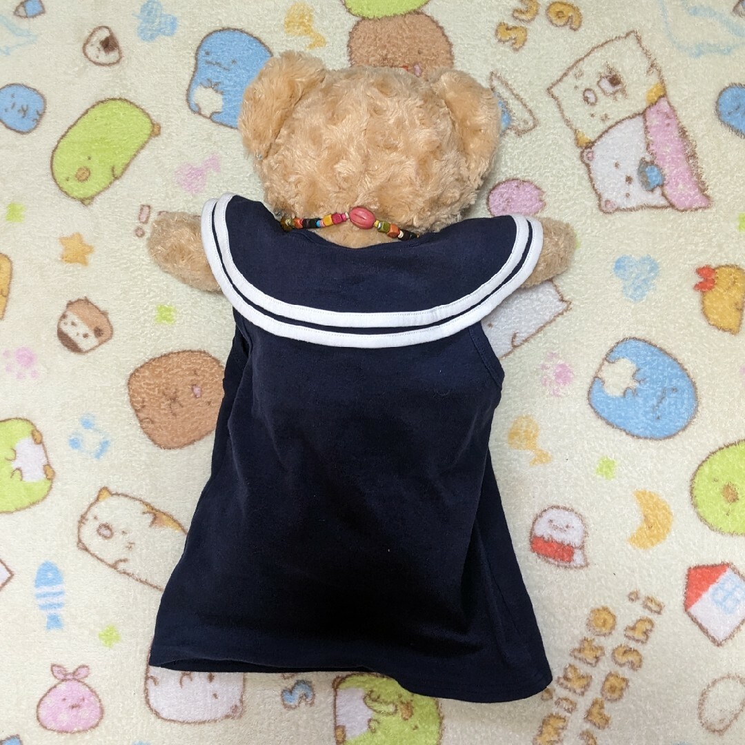 韓国子供服Bee　ノースリーブ　セーラー　ネイビー　120センチ キッズ/ベビー/マタニティのキッズ服女の子用(90cm~)(Tシャツ/カットソー)の商品写真