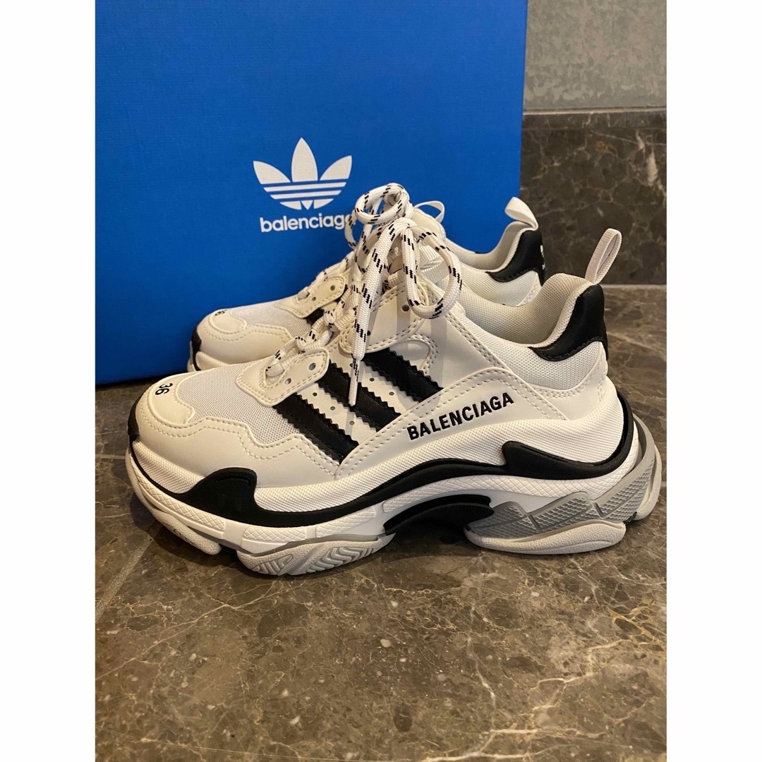 新品 BALENCIAGA / ADIDAS TRIPLE S スニーカー 36