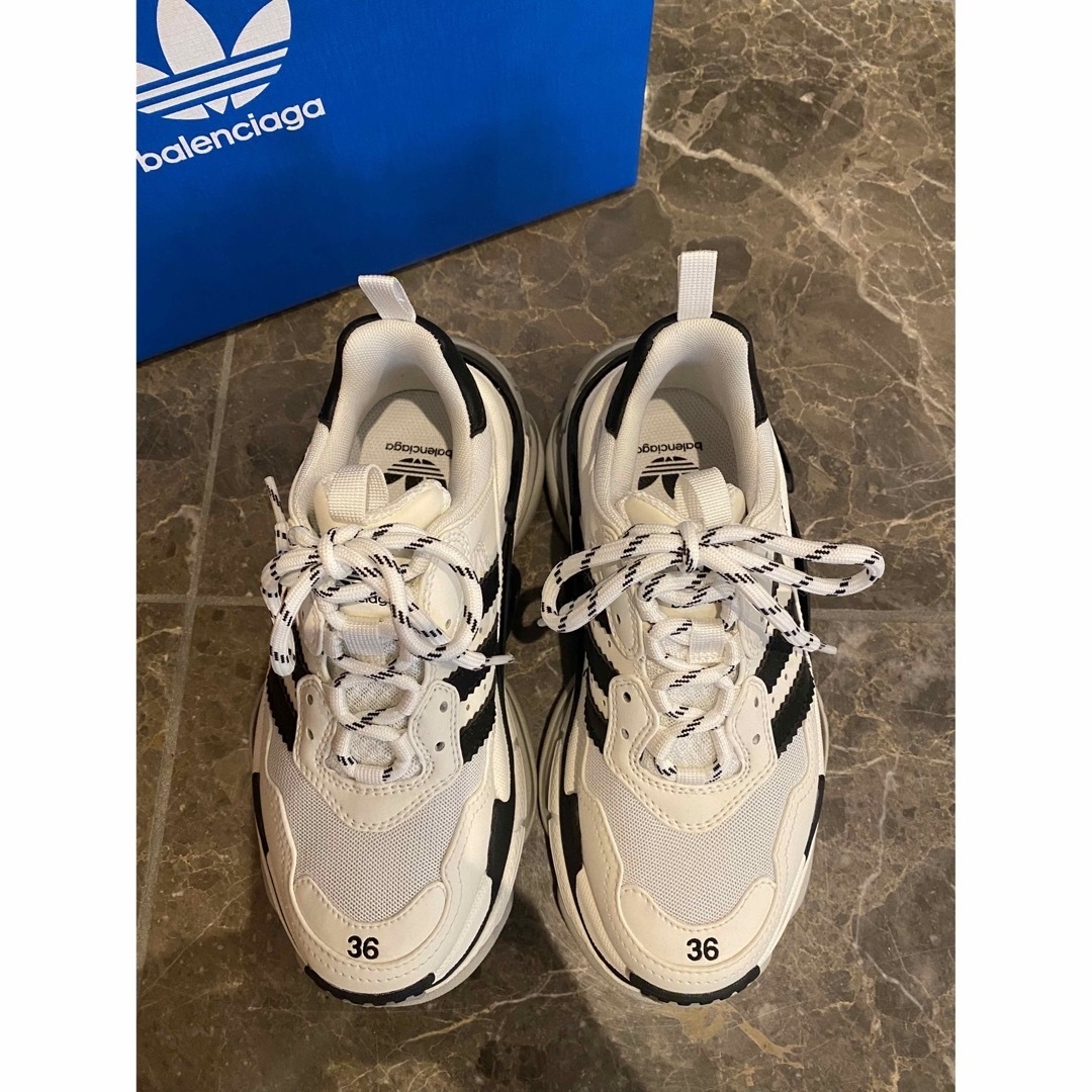 ロエベ新品 BALENCIAGA / ADIDAS TRIPLE S スニーカー 36