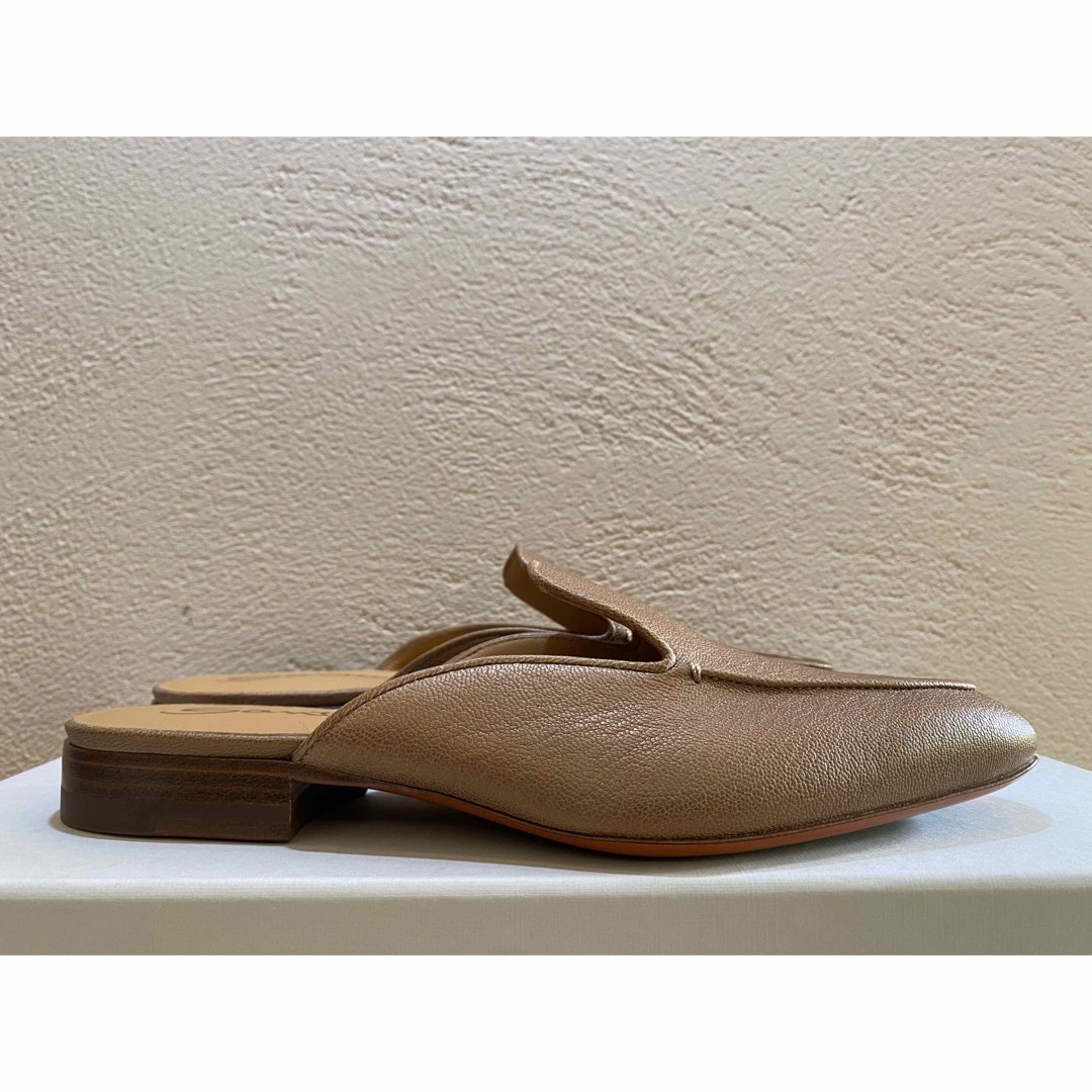 新品 SANTONI レザーミュール サンダル フラットシューズ サントーニ