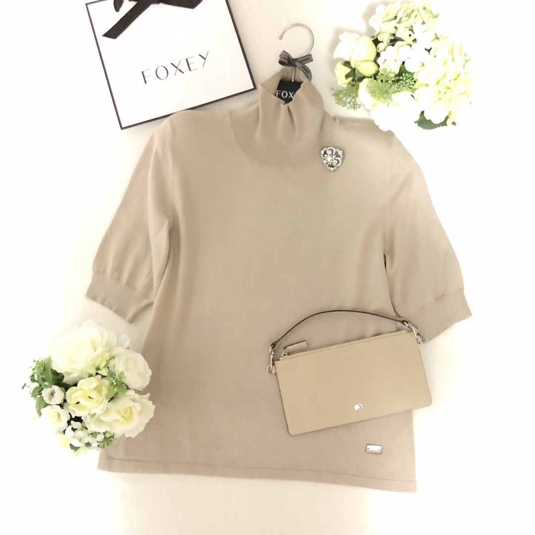 美品▫️FOXEY 38✧₊’21年♢ラテ系˚✧Eleanor ♢ニット