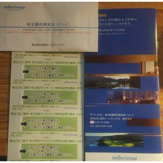 サイタマセイブライオンズ(埼玉西武ライオンズ)の西武ホールディングス　株主優待　1000株　株主優待乗車証他　フルセット(その他)
