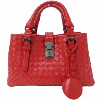 ボッテガヴェネタ(Bottega Veneta)のボッテガヴェネタ BOTTEGAVENETA バッグ レディース ブランド イントレチャート ハンドバッグ ショルダーバッグ 2way レザー ベビー ローマバッグ レッド 448954 赤 ミニバッグ 【中古】(ショルダーバッグ)