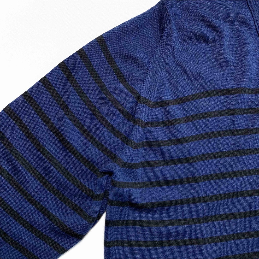 JOHN SMEDLEY - ☆良品 ジョンスメドレー ボーダー ウール ニット