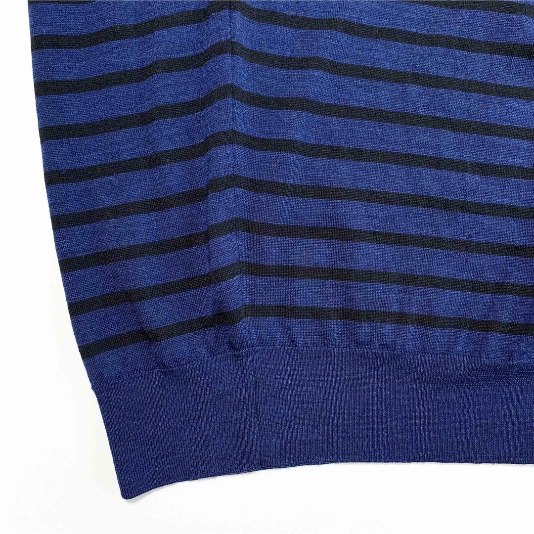 JOHN SMEDLEY - ☆良品 ジョンスメドレー ボーダー ウール ニット