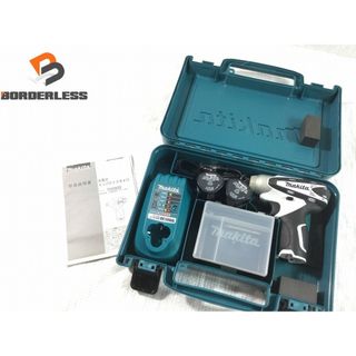 マキタ(Makita)の☆極美品☆makita マキタ 10.8V 充電式インパクトドライバ TD090DWXW 白/ホワイト バッテリー2個(1.3Ah) 充電器 ケース付 73348(工具)