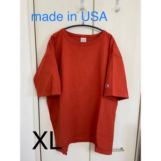 チャンピオン(Champion)のXL USA championチャンピオンT1011アメリカ製Tオレンジ(Tシャツ/カットソー(半袖/袖なし))