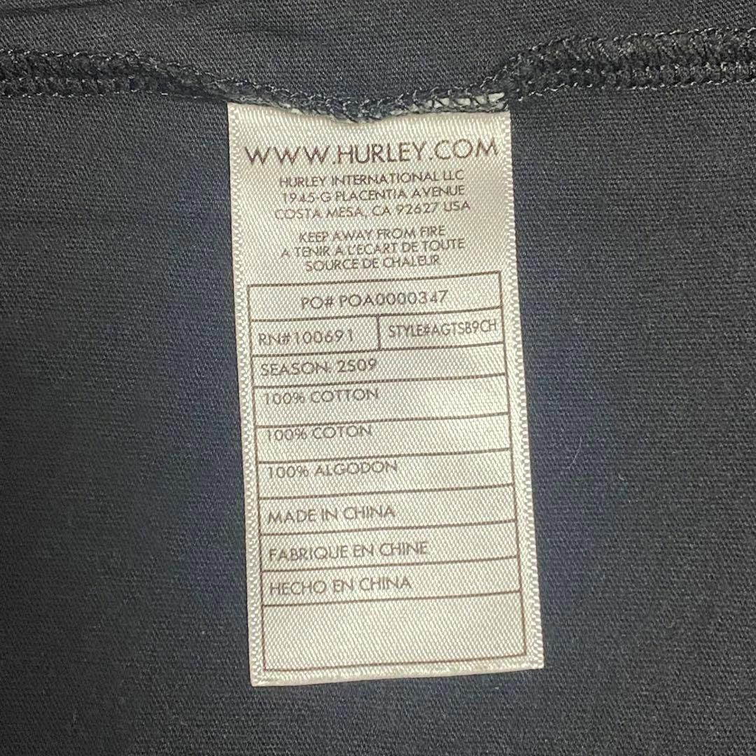 Hurley(ハーレー)の【ハーレー】プリントロングTシャツ 小さいサイズ コットン100 ブラック レディースのトップス(Tシャツ(半袖/袖なし))の商品写真