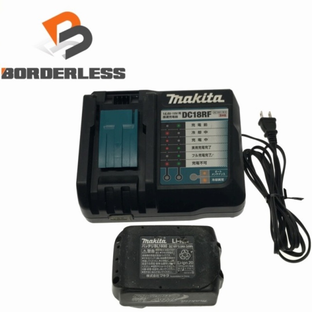 ☆品☆makita マキタ 18V純正リチウムイオンバッテリー BL1830 充電器 DC18RF セット品 72933