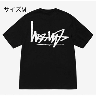 【新品】stussy Tシャツ　サイズM ブラック　逆ロゴ×2