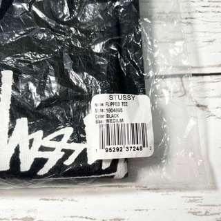 【新品】stussy Tシャツ　サイズM ブラック　逆ロゴ×2