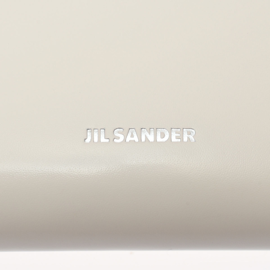 未使用品 ジルサンダー JIL SANDER JSPU840164 レディース 二つ折り財布 ホワイト /シルバー金具 レザー