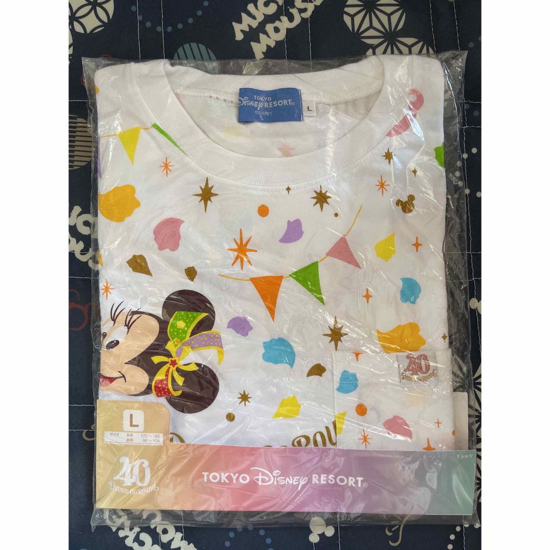 Disney(ディズニー)の未開封☆ディズニーランド 40周年 Tシャツ L レディースのトップス(Tシャツ(半袖/袖なし))の商品写真