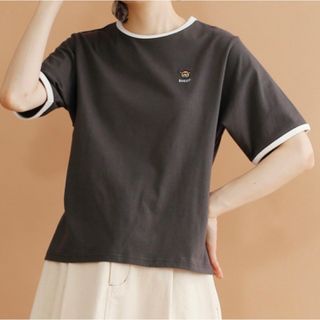 メルロー(merlot)の【merlot】animal刺繍リンガーTシャツ(Tシャツ(半袖/袖なし))