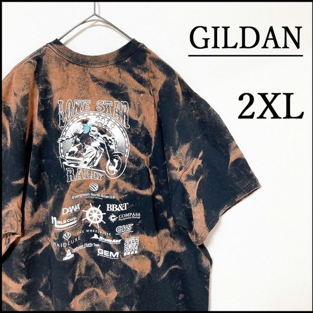 GILDAN - メンズ服タイダイ柄プリントブリーチ半袖Tシャツ2XL 古着屋 ...