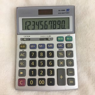 カシオ(CASIO)のCASIO 電卓 DS-10WK 本格実務電卓 大きな画面見やすい10桁(オフィス用品一般)