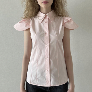エピヌ(épine)のepine ÉPINE PARIS pearl blouse pink(シャツ/ブラウス(半袖/袖なし))