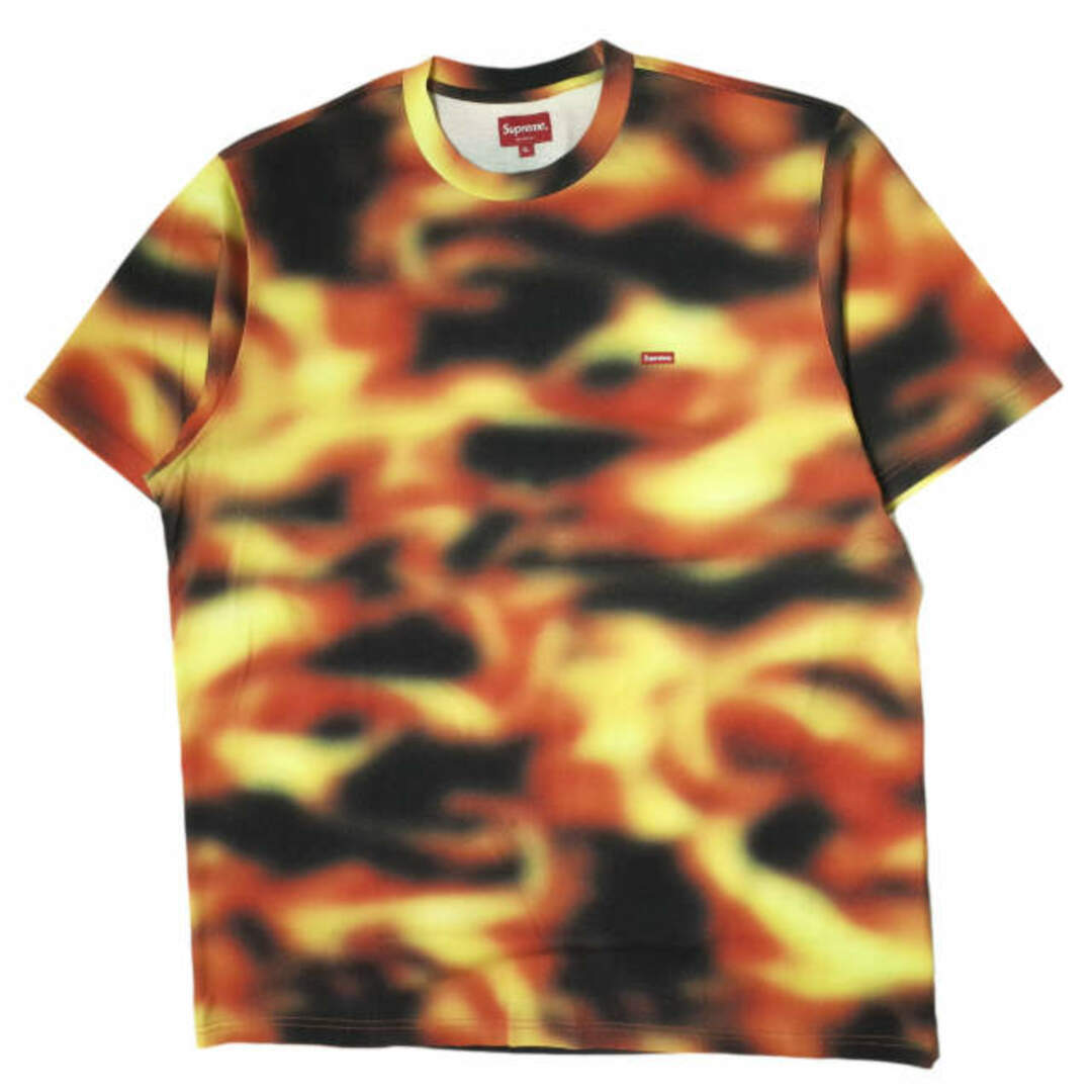 約76cm身幅SUPREME シュプリーム 23SS Small Box Tee スモールボックスTシャツ XL FLAMES 半袖 ボックスロゴ ファイヤー マグマ Week10 トップス【新古品】【SUPREME】