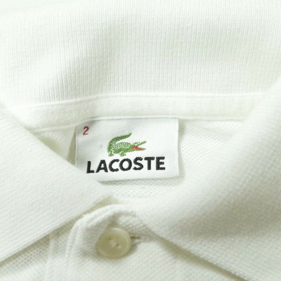 【LACOSTE】ラコステ(36)日本製 刺繍 ポロシャツ ワニ