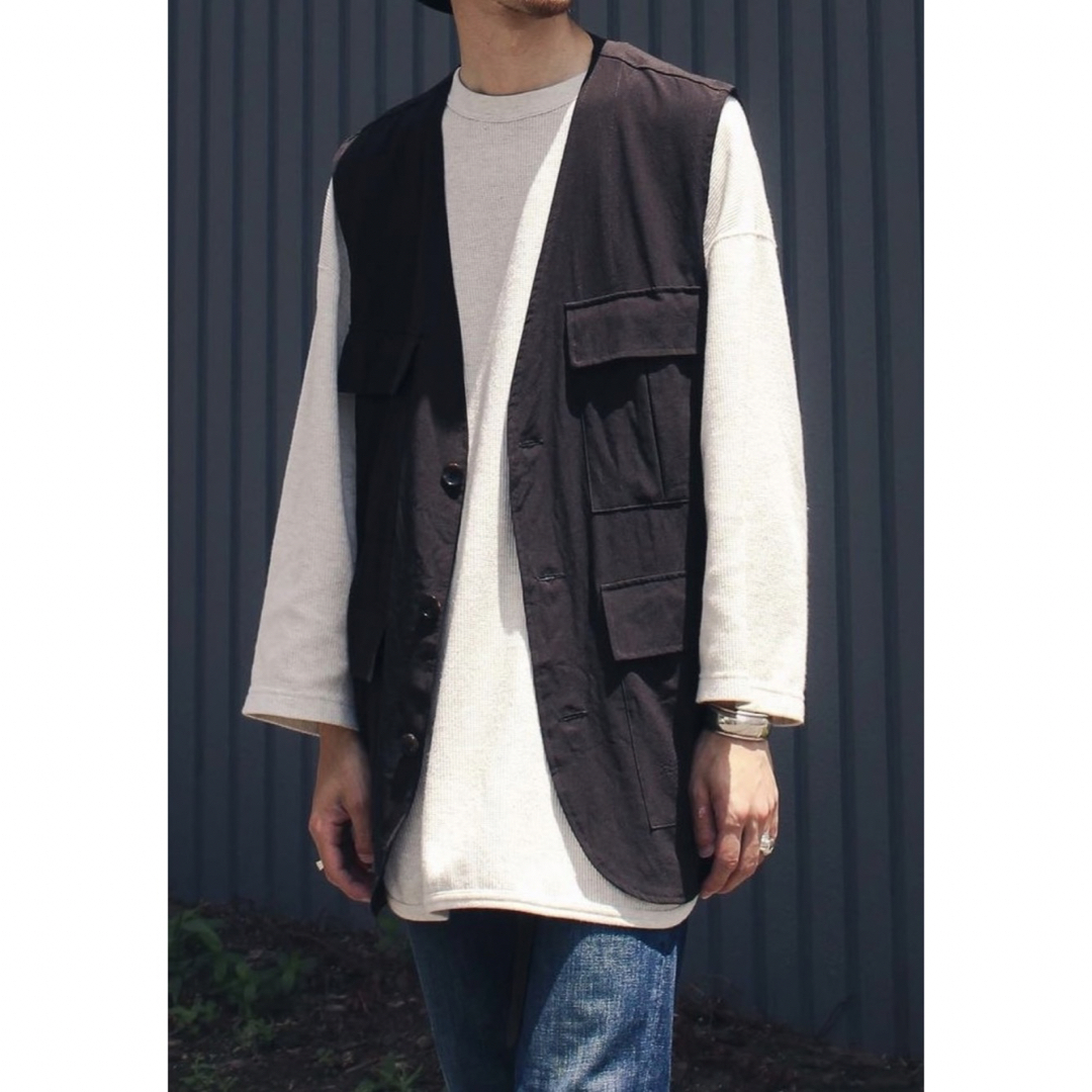 marka(マーカ)のMARKA マーカ  SAFARI VEST  サファリベスト 1 ブラック メンズのトップス(ベスト)の商品写真