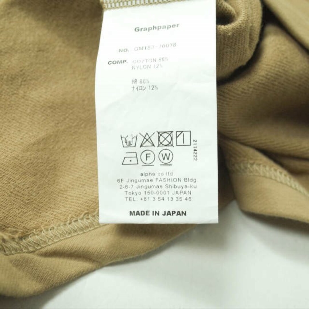 Graphpaper グラフペーパー 18AW 日本製 L/S Pocket Sweat Tee ロング