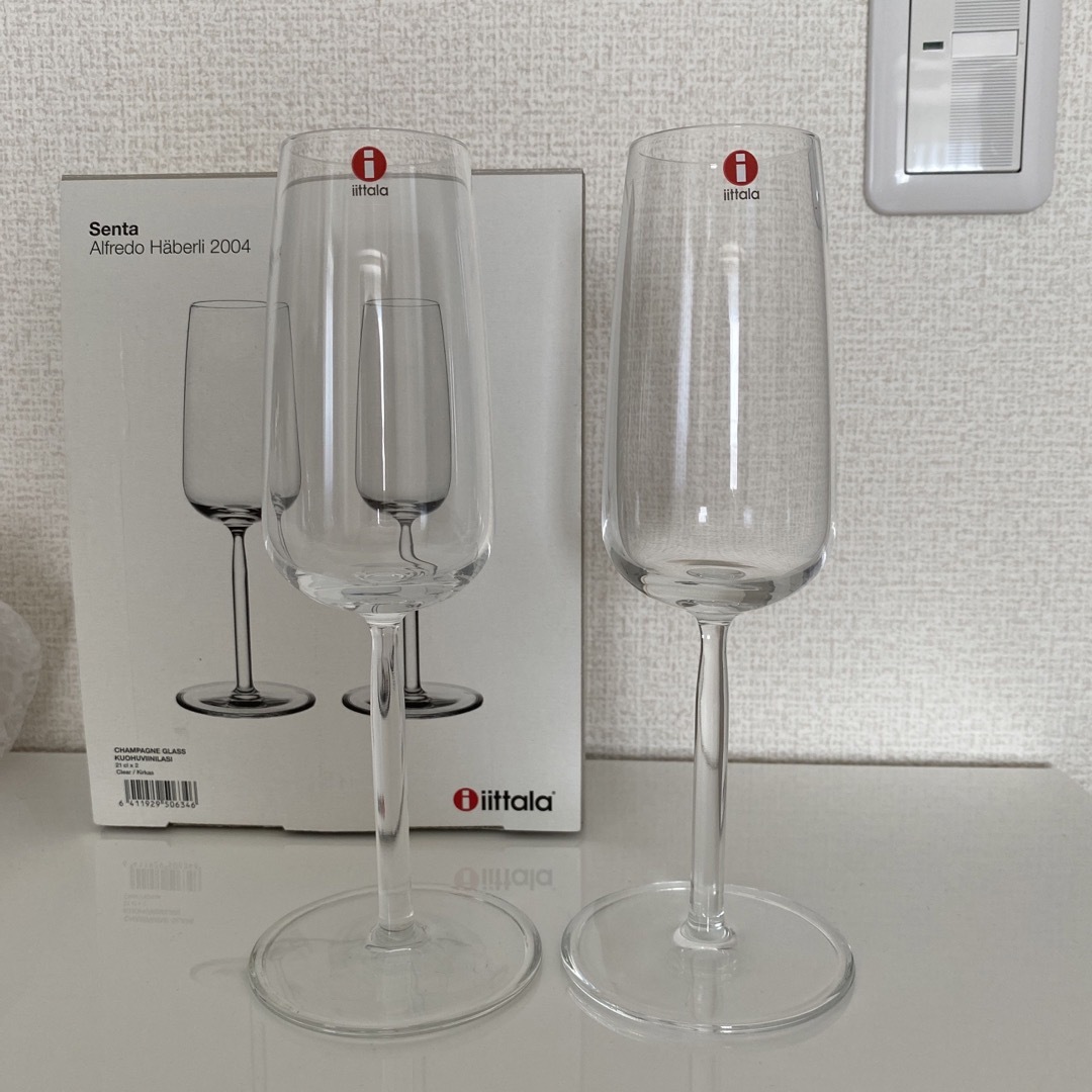 iittala(イッタラ)のイッタラ センタ シャンパングラス セット 未使用品 iittala Senta インテリア/住まい/日用品のキッチン/食器(グラス/カップ)の商品写真