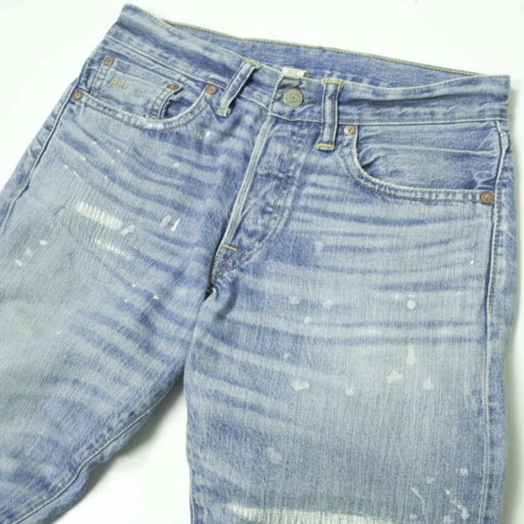 RRL - RRL ダブルアールエル アメリカ製 Slim Narrow Distressed Jean