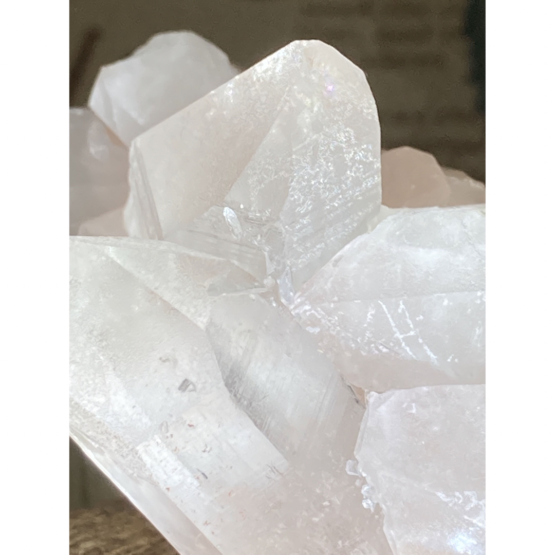 レシーバー✨ ヒマラヤ マニカラン産 ピンク水晶 原石 クラスターの