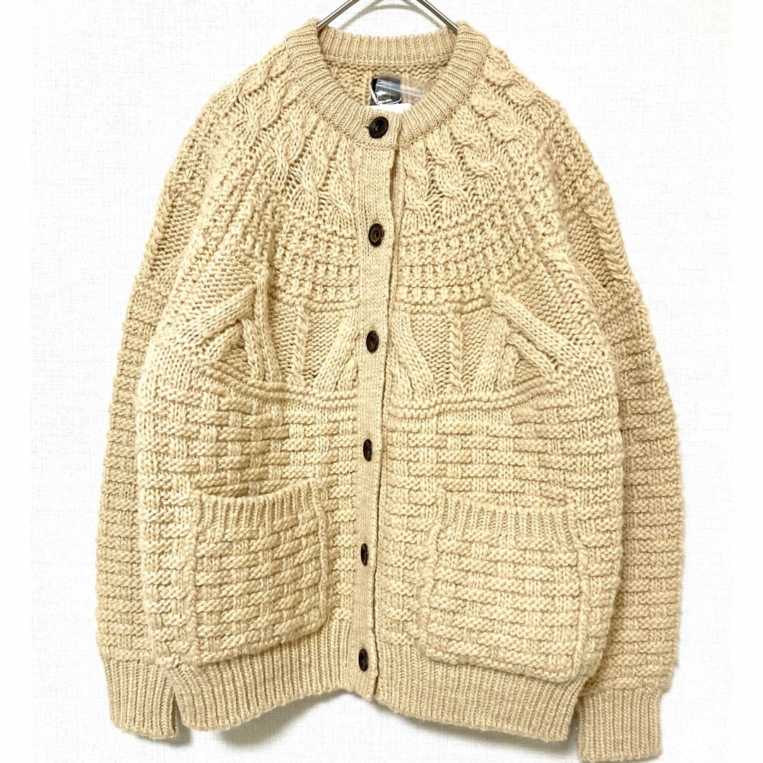【美品】 BATONER / バトナ― | ウール クラシックケーブルクルーネックニット | 2 | ネイビー | レディース