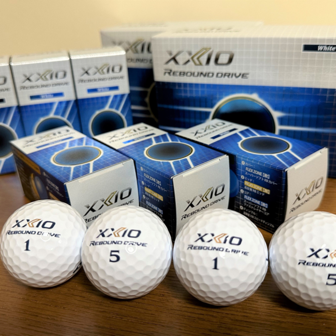 XXIO(ゼクシオ)のXXIO REBOUND DRIVE ６個入り×20＝ 120個セット! チケットのスポーツ(ゴルフ)の商品写真
