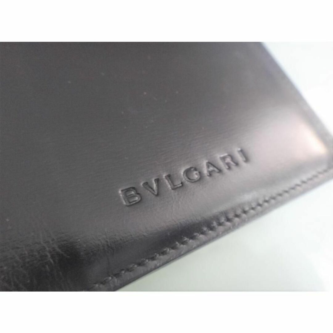 BVLGARI(ブルガリ)の★BVLGARI ブルガリ レザー 二つ折り 長札入れ 札入れ ロゴ ブラック★ メンズのファッション小物(長財布)の商品写真