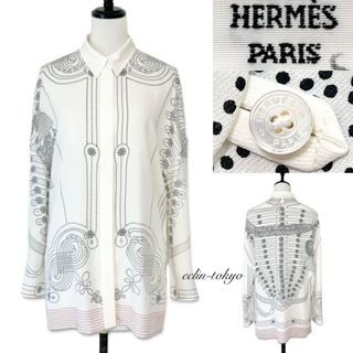 エルメス(Hermes)の新品同様 HERMES《シルク100%》2020春夏 シャツ ブラウスE3794(シャツ/ブラウス(長袖/七分))