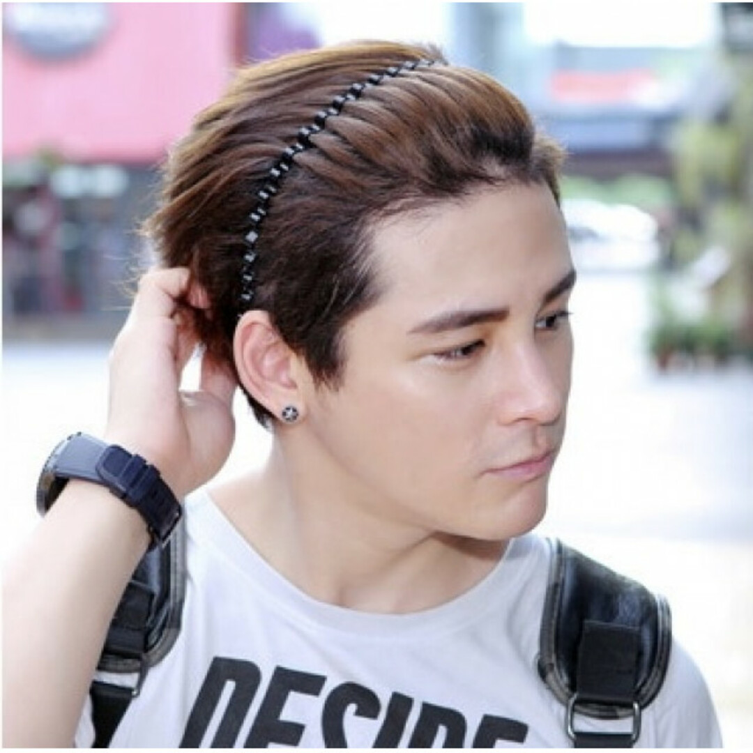 82%OFF!】 波型カチューシャ 2個セット メンズ 男女兼用 ヘアバンド ヘアアクセサリー 2個セット 波型カチューシャ メイク 韓国 黒 メンズ レディース