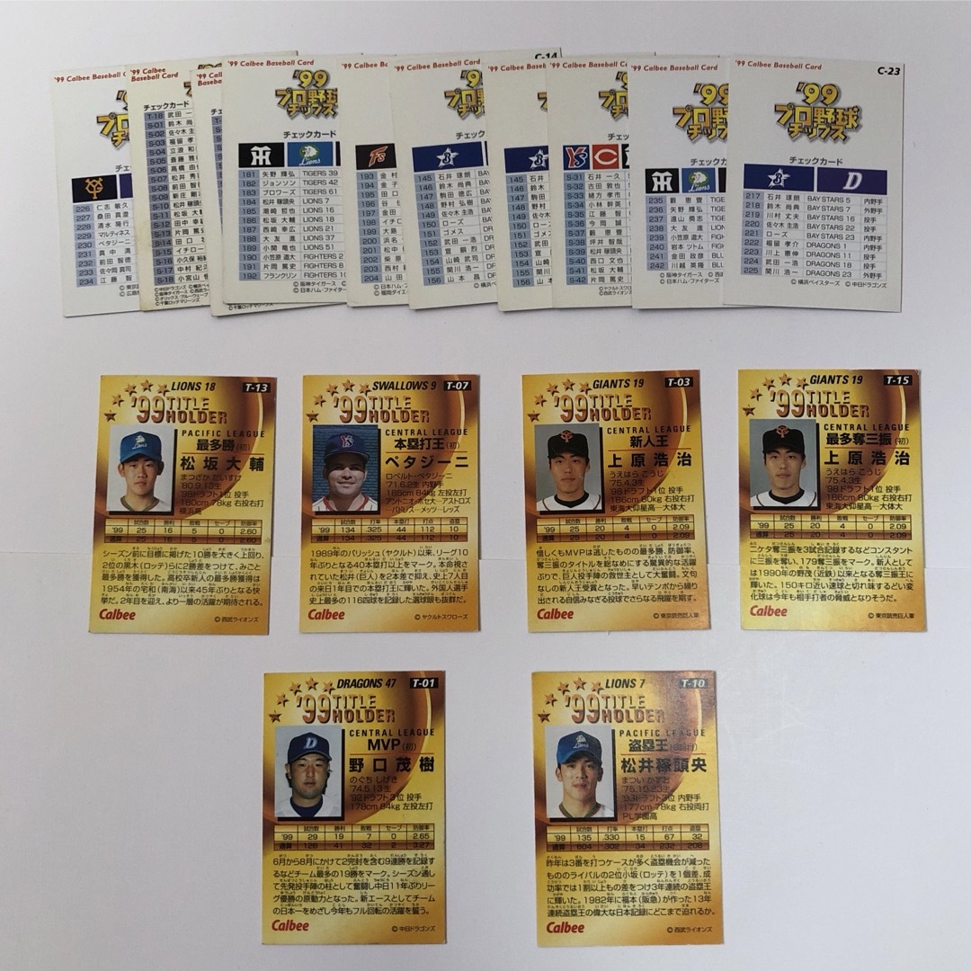 カルビー(カルビー)のプロ野球チップスカード 1999年 エンタメ/ホビーのタレントグッズ(スポーツ選手)の商品写真