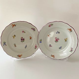 見事な創造力 マイセン 2枚【希少色】 18cm プレート パープル リッチ