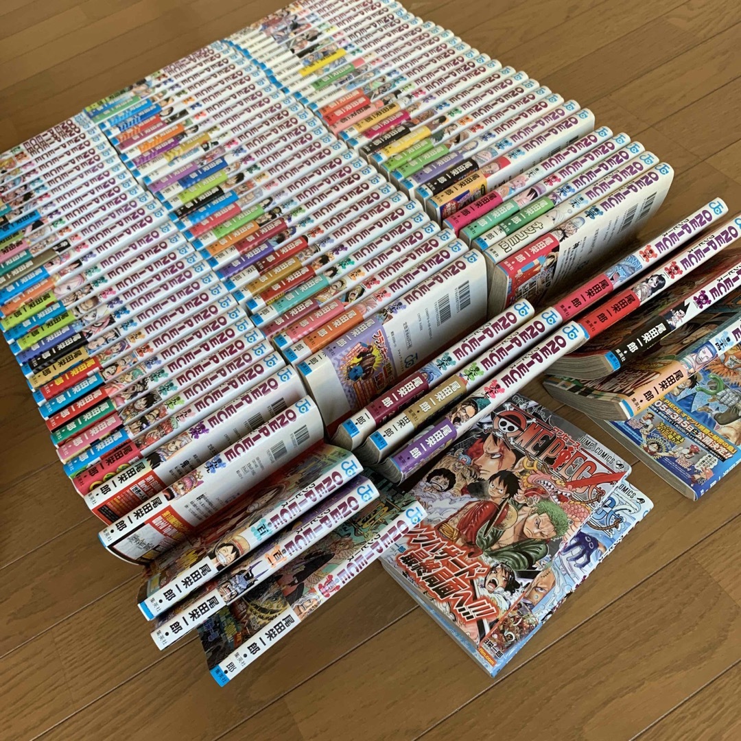 【わたあめ様専用】ワンピース　1巻〜102巻＋零巻＋WANTED エンタメ/ホビーの漫画(全巻セット)の商品写真