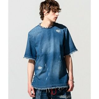 グラム(glamb)の0882ABCさん専用 Damaged denim pullover SH(スウェット)