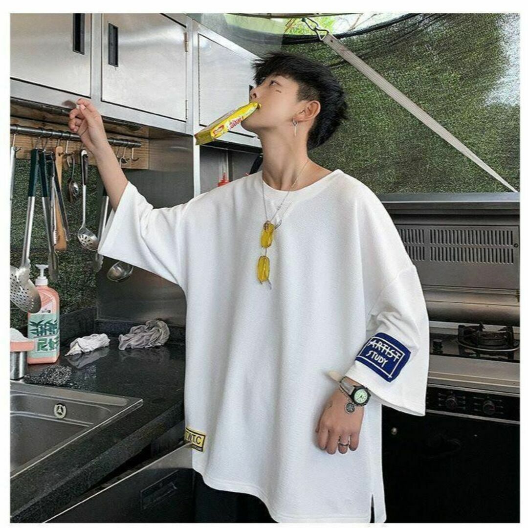 祝開店!大放出セール開催中 ホワイト XL メンズ 長袖Tシャツ ヒップ