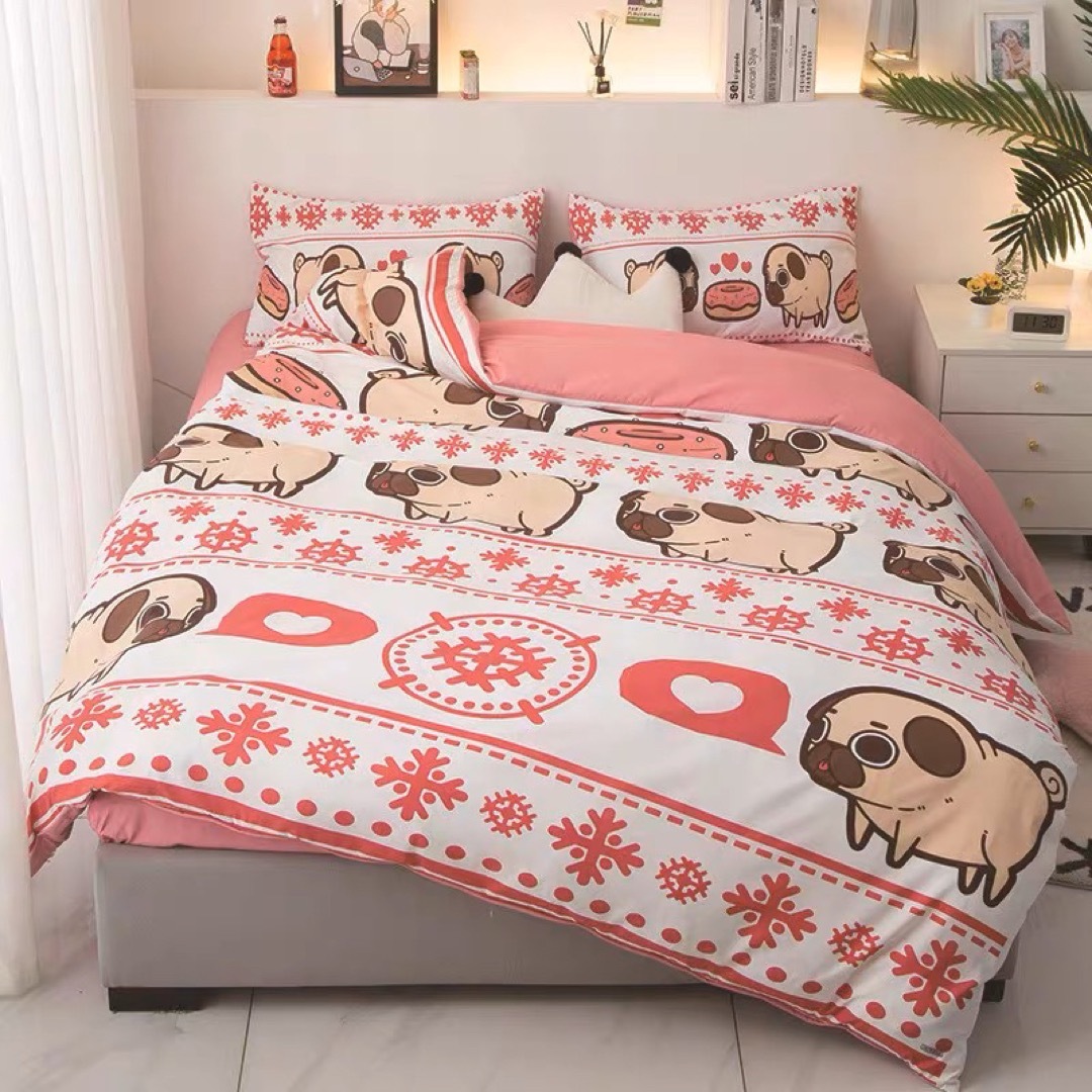 美品☆冬用フランネル寝具 ワイドダブル 青白 ベッド用品4点 美品☆冬用フランネル寝具 ワイドダブル 青白 ベッド用品4点