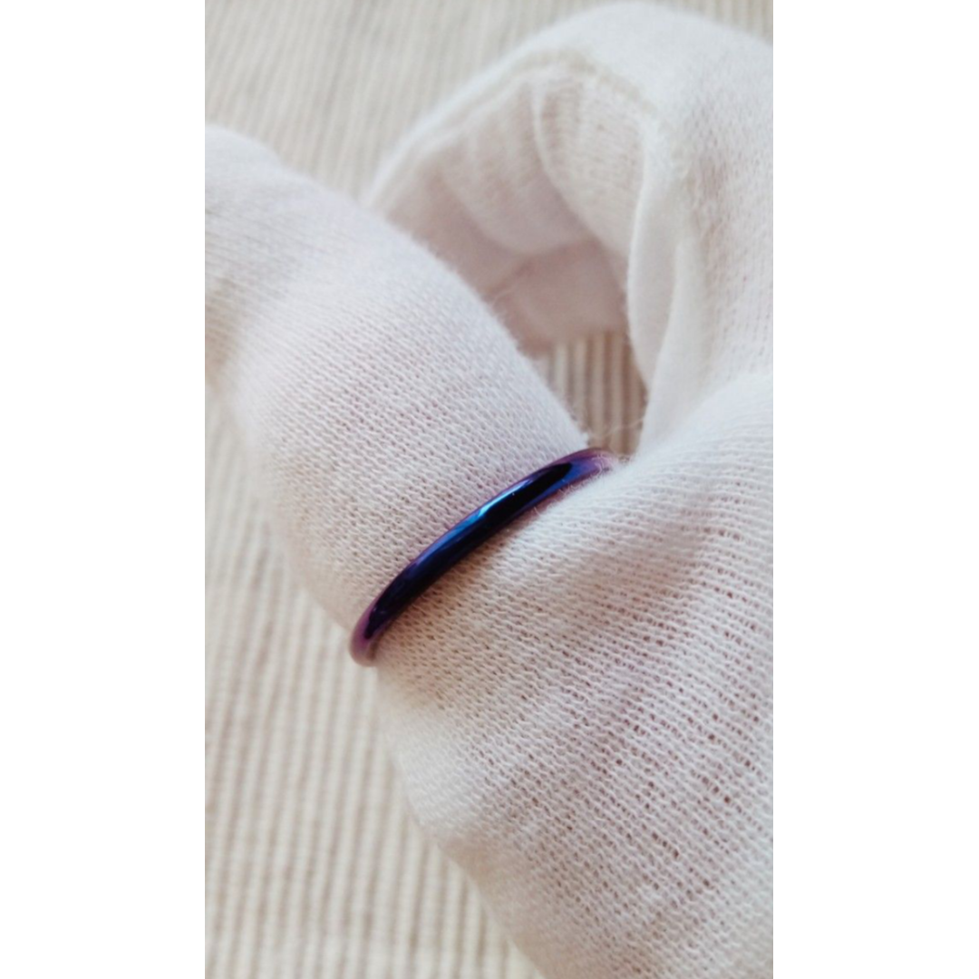 チタン鋼リング(USサイズ1３)青紫 メンズのアクセサリー(リング(指輪))の商品写真